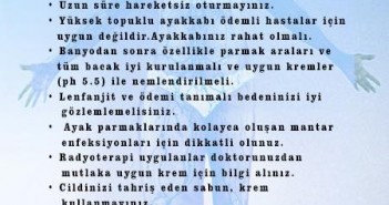 Jinekolojik Kanserler Sonrası Bacakta Lenfödem Gelişmemesi İçin Dikkat Edilmesi Gereken Kurallar 12087627_735435816587536_16938185_n